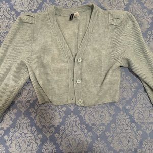 Baby blue H&M cardigan.